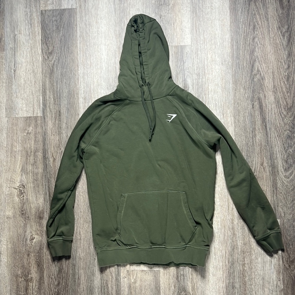 Dark Green gymshark hoodie. Size Medium